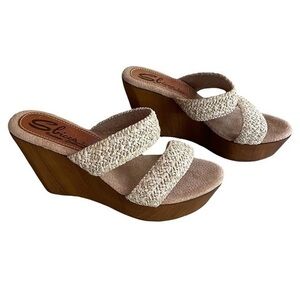 Sbicca Double Strap Wedge Sandal Tristan Boho Size 9